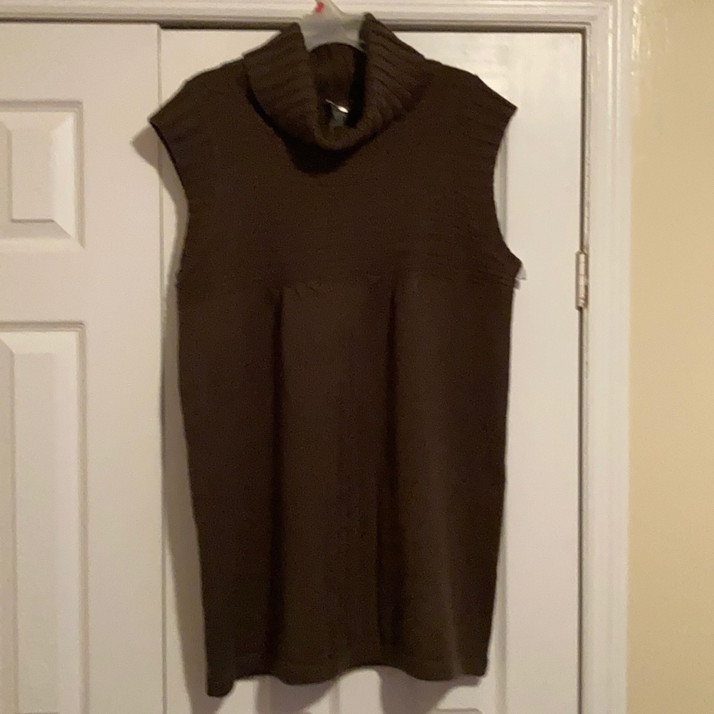 Green cowl neck sweater